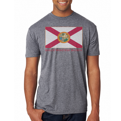 Saltwater Born Key West, Florida Flag Soft Tee