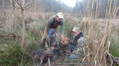 KBS Knives Rambo Knife – Handmade 17" Damascus Steel Blade with Blood Groove & Rosewood Handle