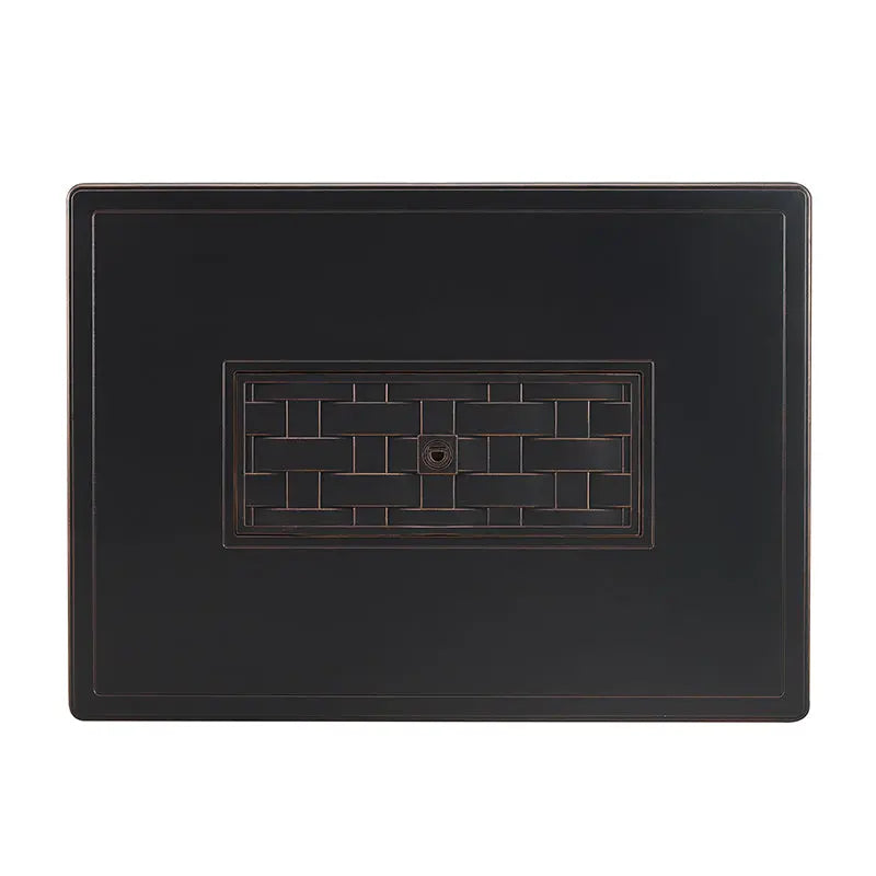 Balkene Home Preston 44" Rectangular Basketweave Aluminum Convertible Gas Fire Pit Table