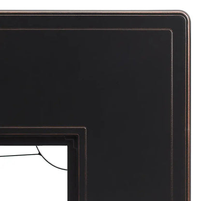 Balkene Home Preston 44" Rectangular Basketweave Aluminum Convertible Gas Fire Pit Table