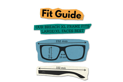 Detour Sunglasses Breach XL - Matte Black - 24k Gold Polarized ANSI Z87+