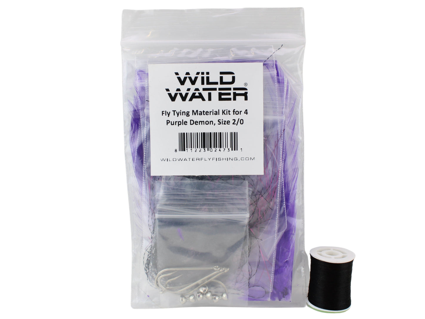 Wild Water - Fly Tying Material Kit, Purple Demon