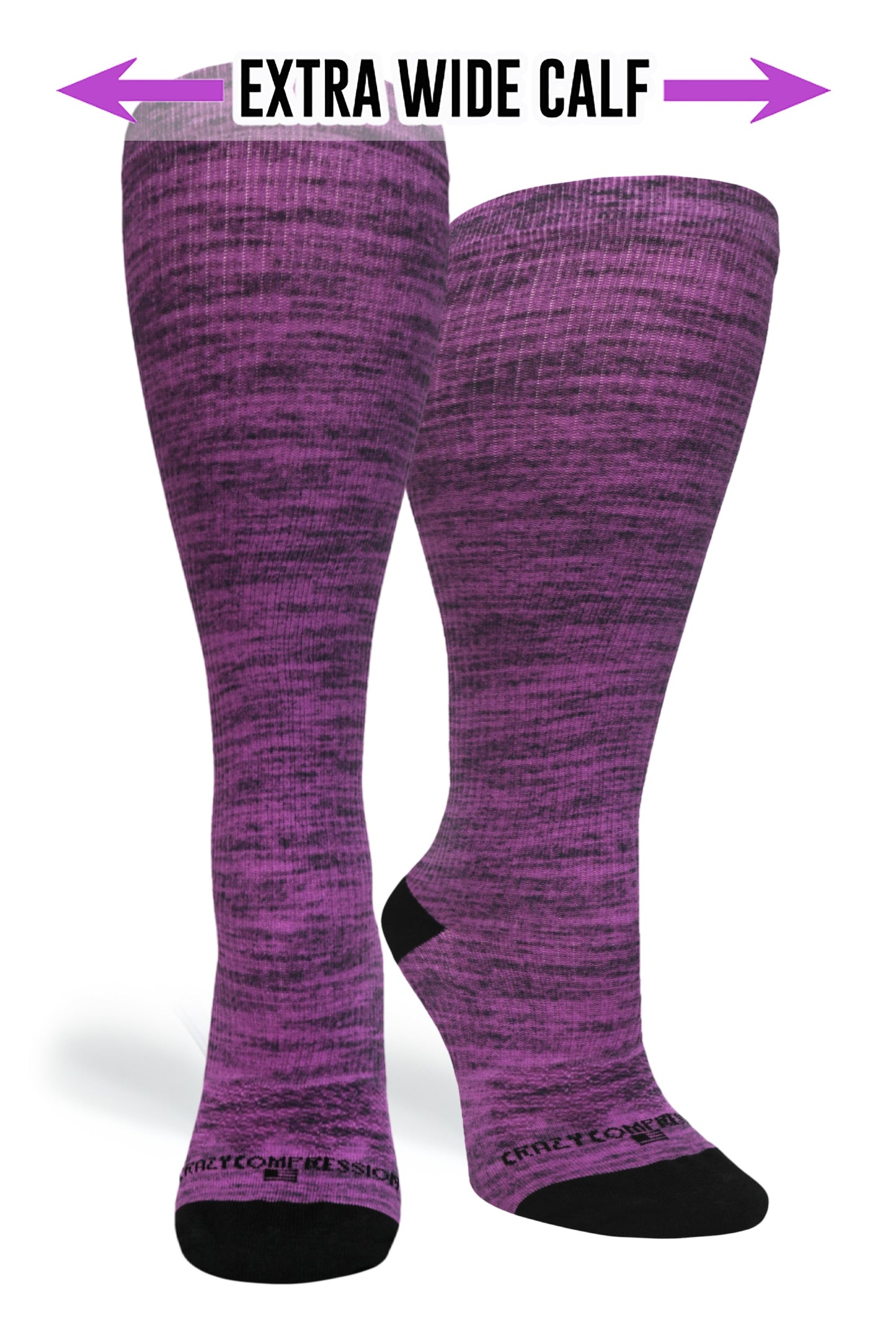 Crazy Compression Purple Heather - (Standard & Extra Wide)