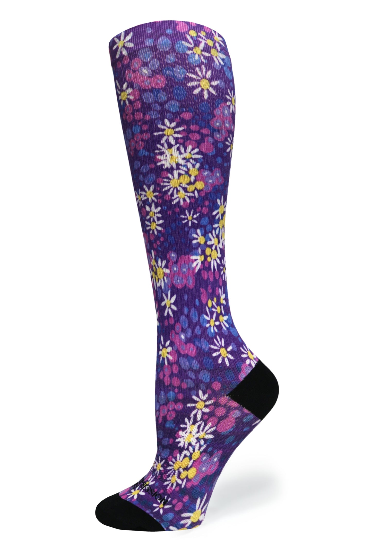 Crazy Compression Purple Petals - (Standard & Extra Wide)