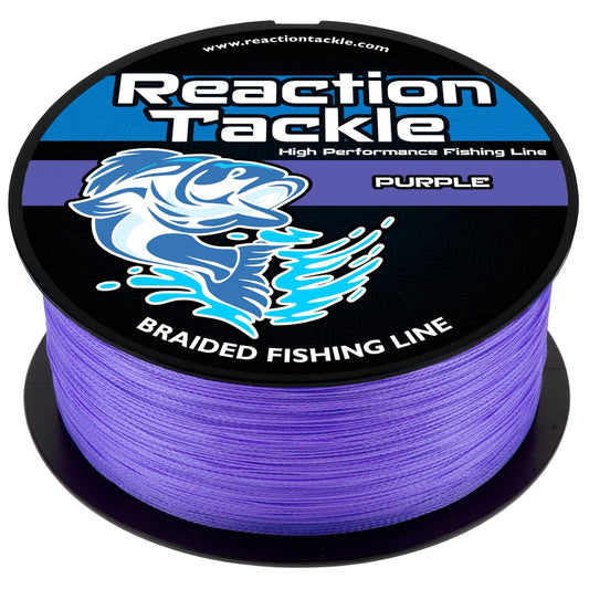 Reaction Tackle Braided Fishing Line - Purple - NEW