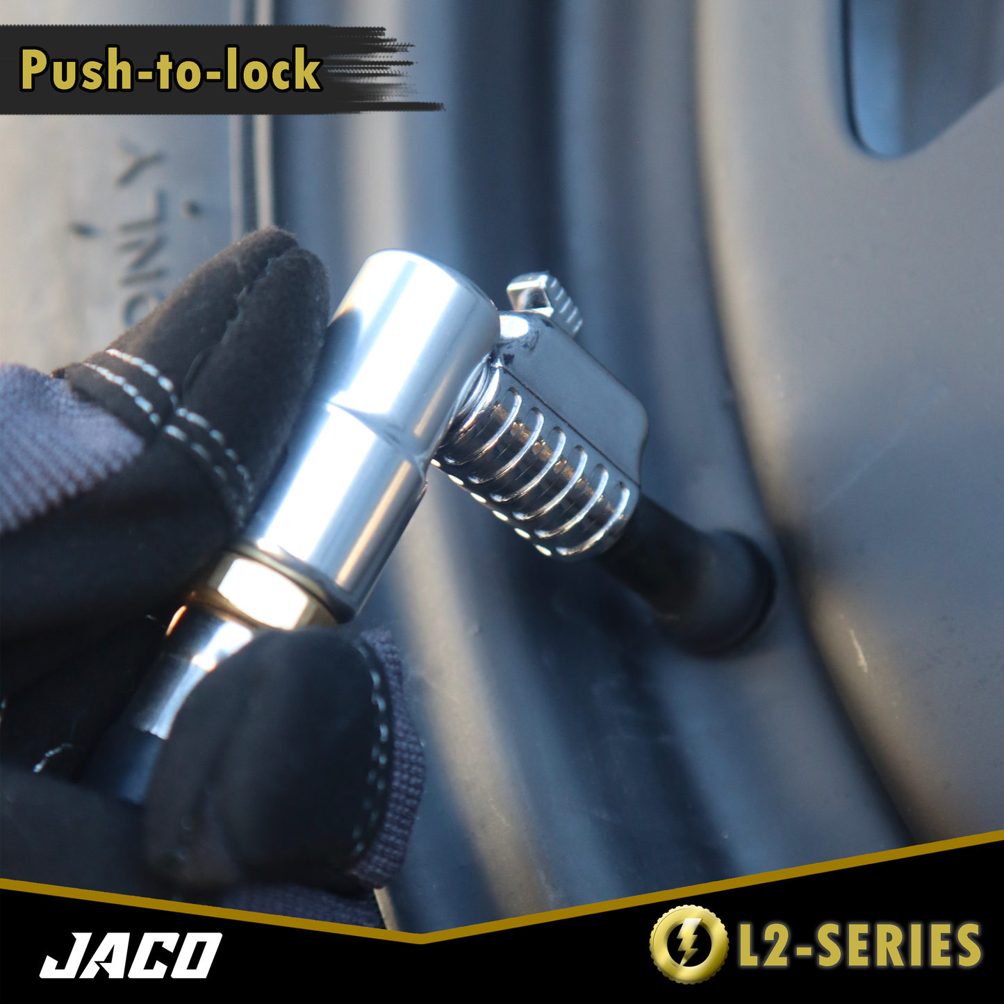 Jaco Lightning™ L2-Series Tire Air Chuck | Open Flow, 1/4" F-NPT (2 Pack)