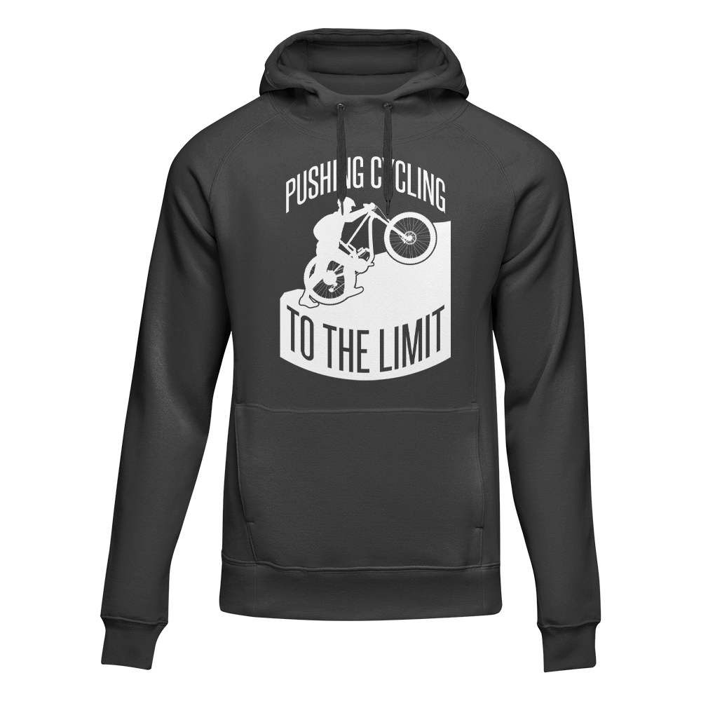 Outdoorzees Pushing Cycling To The Limit Adult Fleece Hoodie