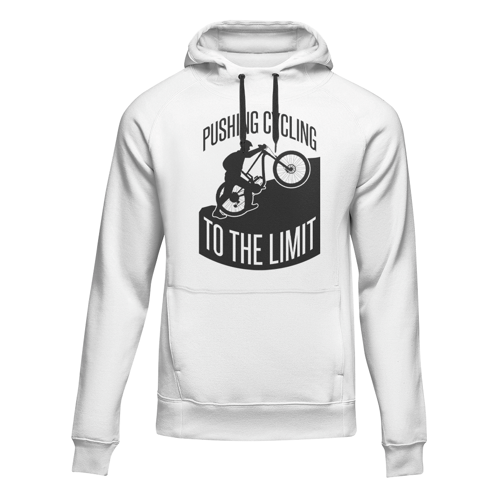 Outdoorzees Pushing Cycling To The Limit Adult Fleece Hoodie