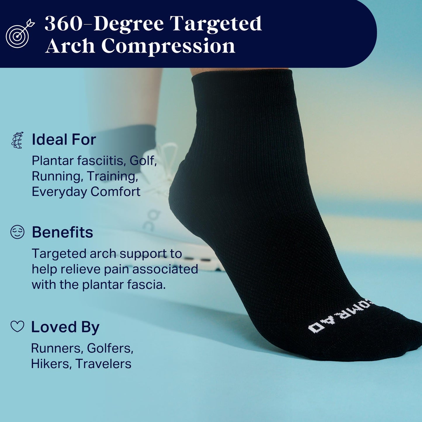 Comrad Quarter Ankle Compression Socks