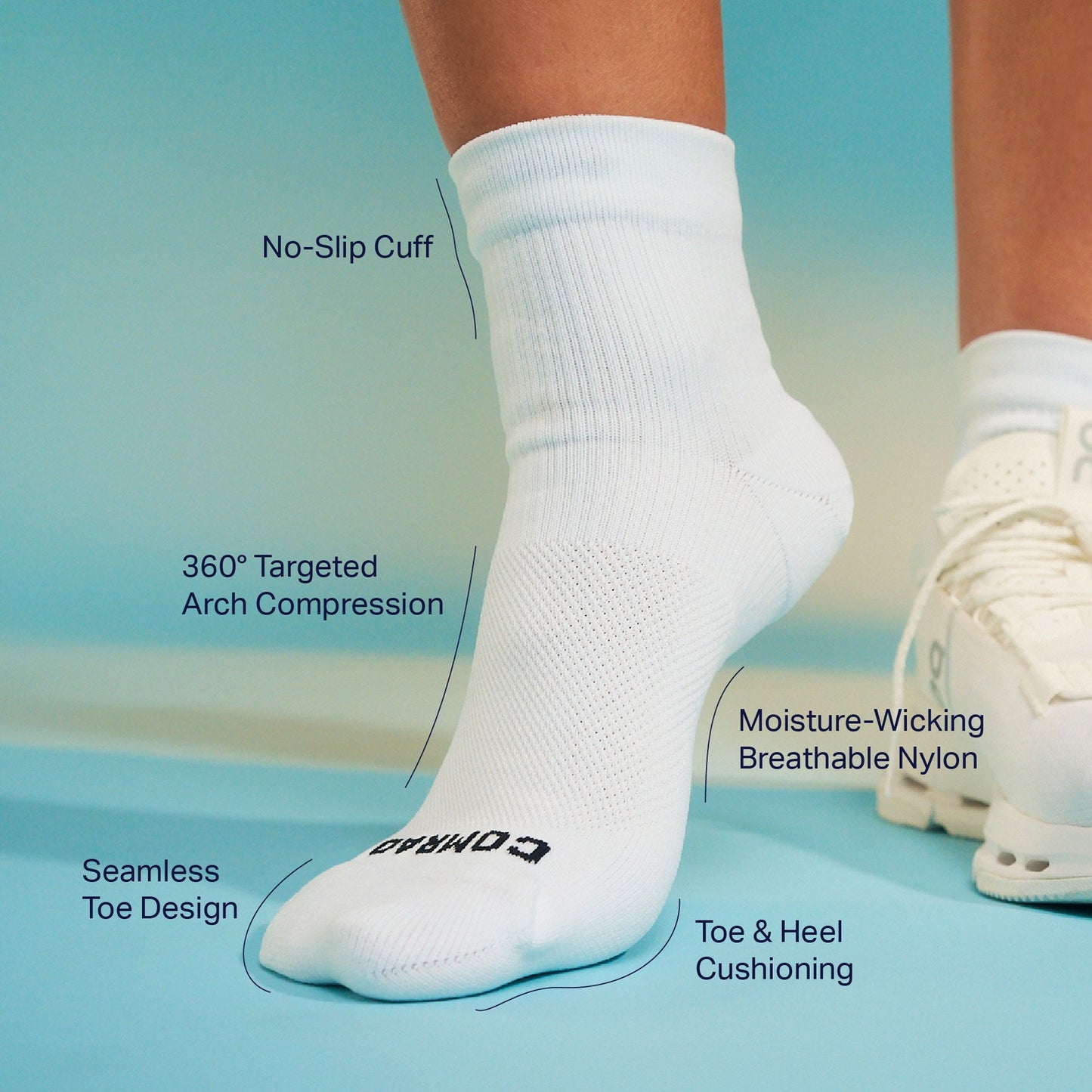 Comrad Quarter Ankle Compression Socks