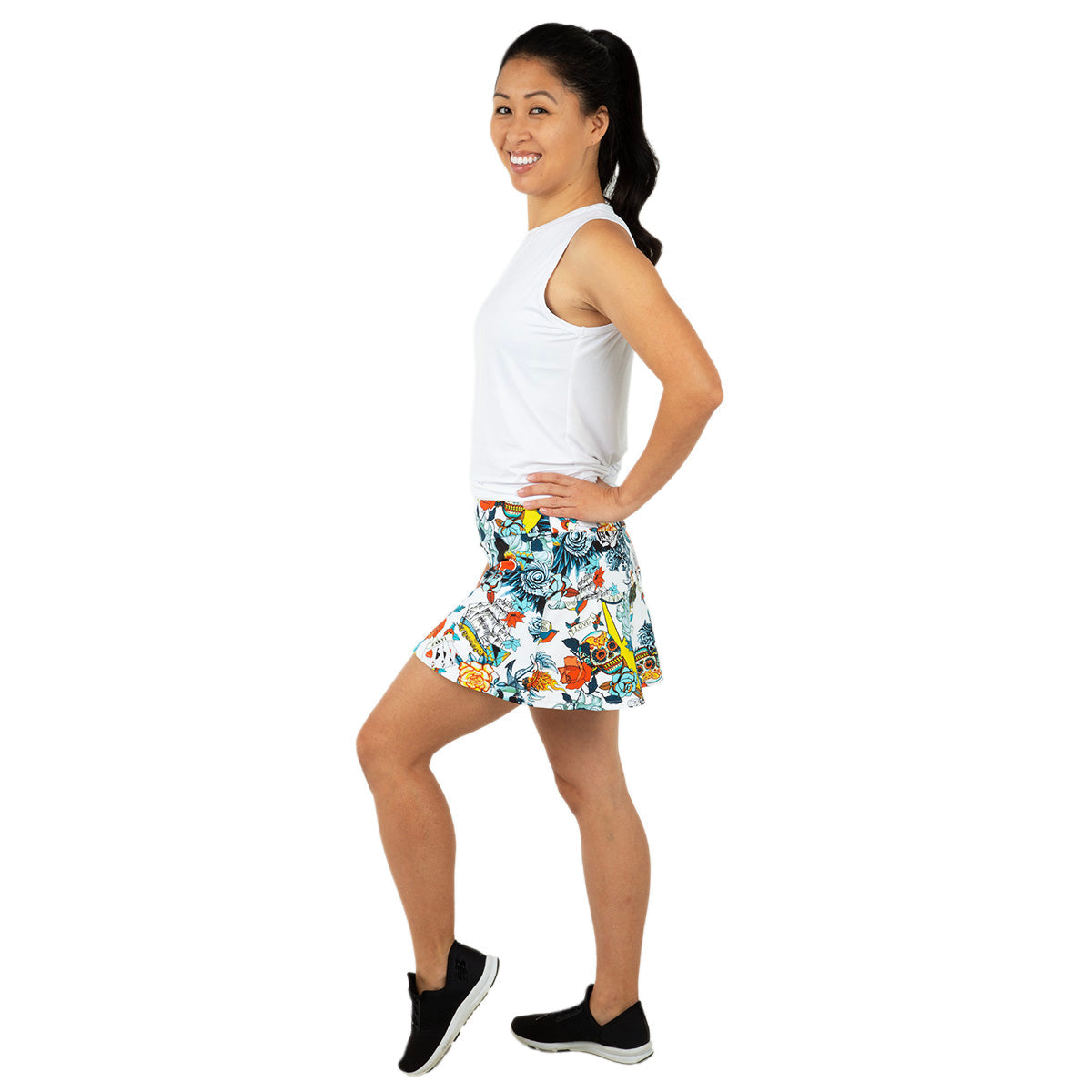 Queen of the Court Tattoo Swing Skirt