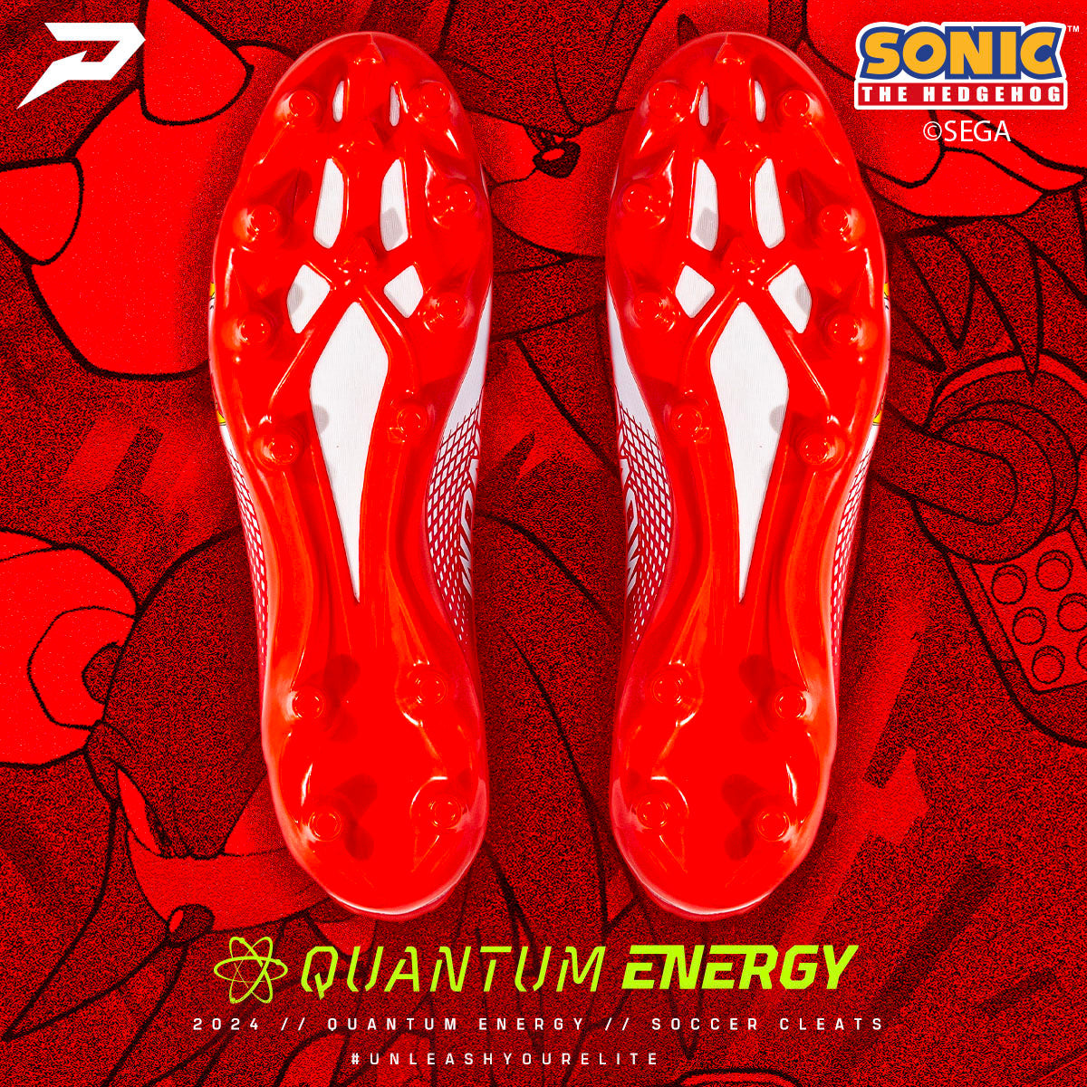 Phenom Elite Knuckles the Echidna Flag Football Cleats - Quantum Energy by Phenom Elite