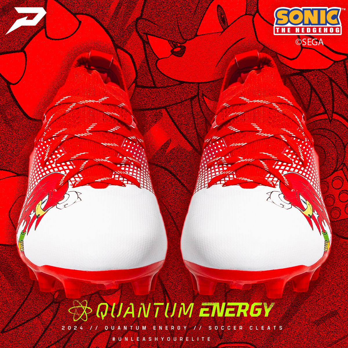 Phenom Elite Knuckles the Echidna Flag Football Cleats - Quantum Energy by Phenom Elite