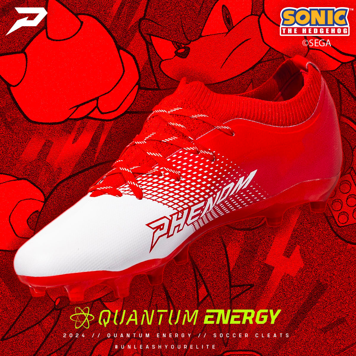 Phenom Elite Knuckles the Echidna Flag Football Cleats - Quantum Energy by Phenom Elite
