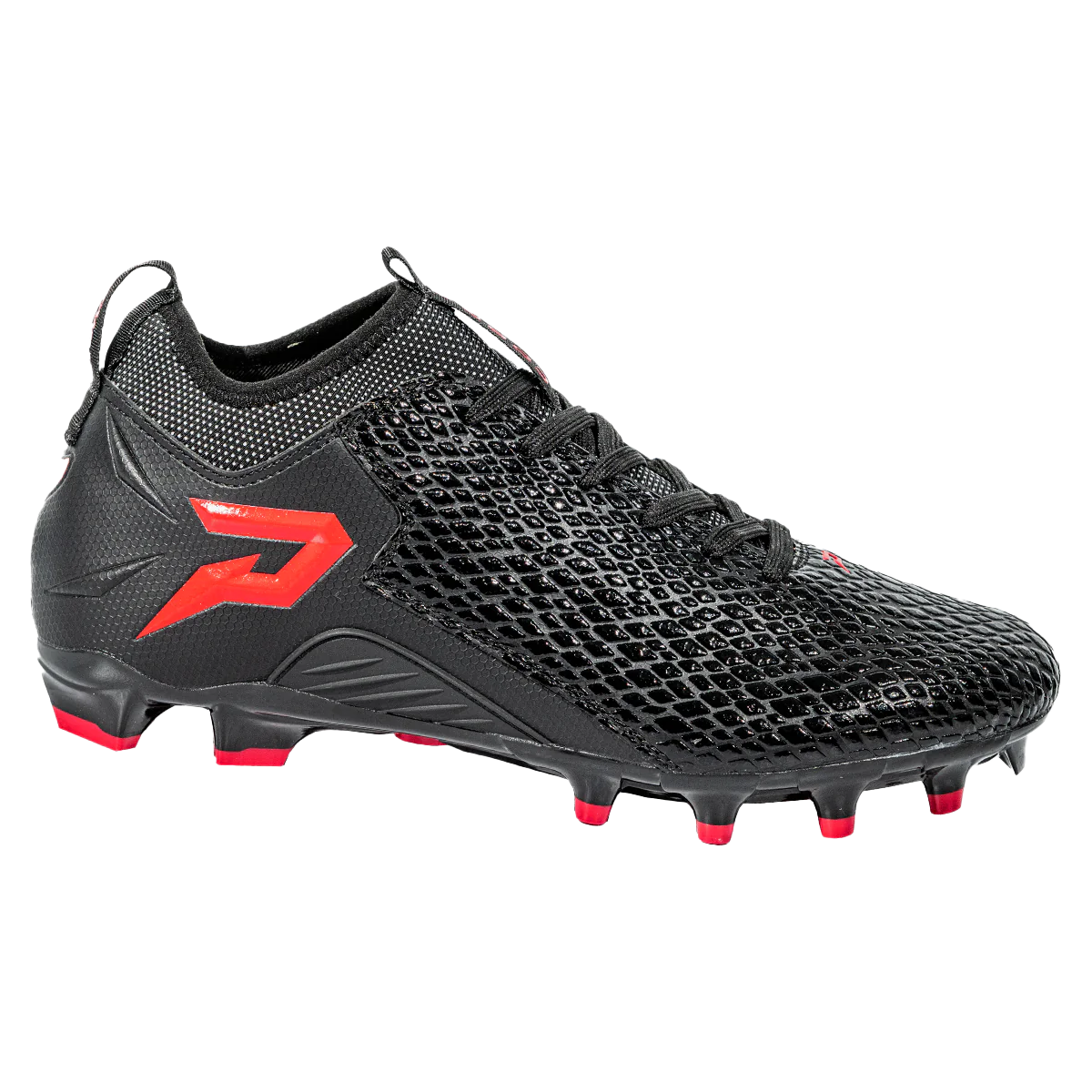 Quantum Speed: Football Cleats - Black Cobra Skin