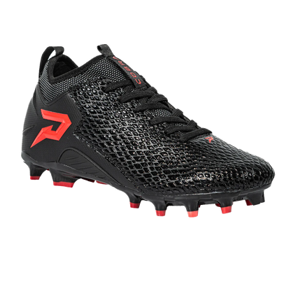 Quantum Speed: Football Cleats - Black Cobra Skin