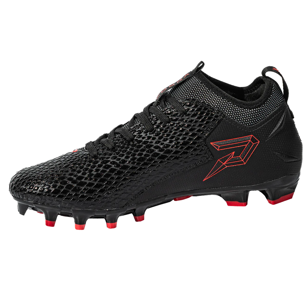 Quantum Speed: Football Cleats - Black Cobra Skin