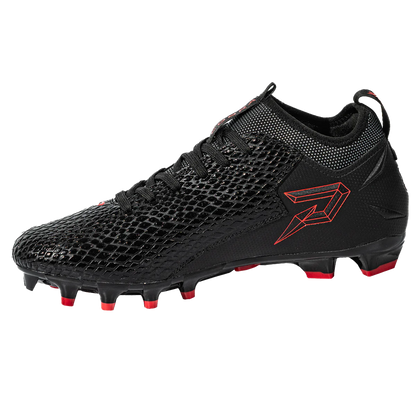 Quantum Speed: Football Cleats - Black Cobra Skin