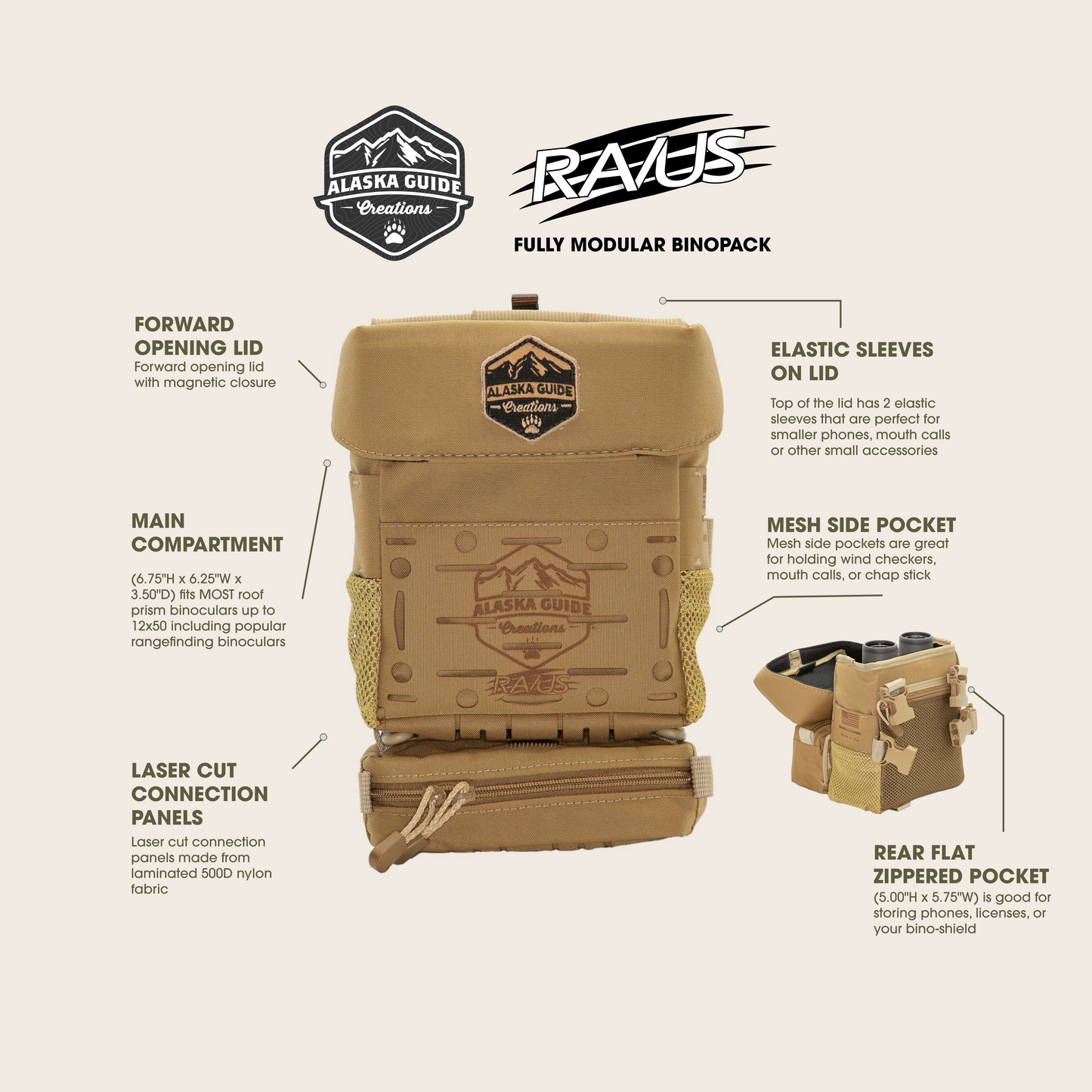 Alaska Guide Creations RAVUS Bino Pack