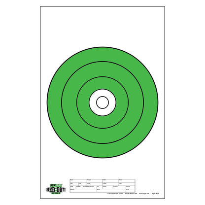 25 EZ2C Targets RD2: USA Made 10" Bullseye Pad of 25 Shooting Paper Targets 11"x17"