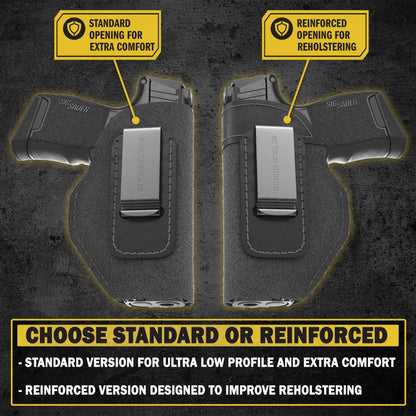 Relentless Tactical The Ultimate Suede IWB Holster - Medium Size | Fits Glock 42 | Sig P365 | Hellcat | Lifetime Warranty | Made in USA