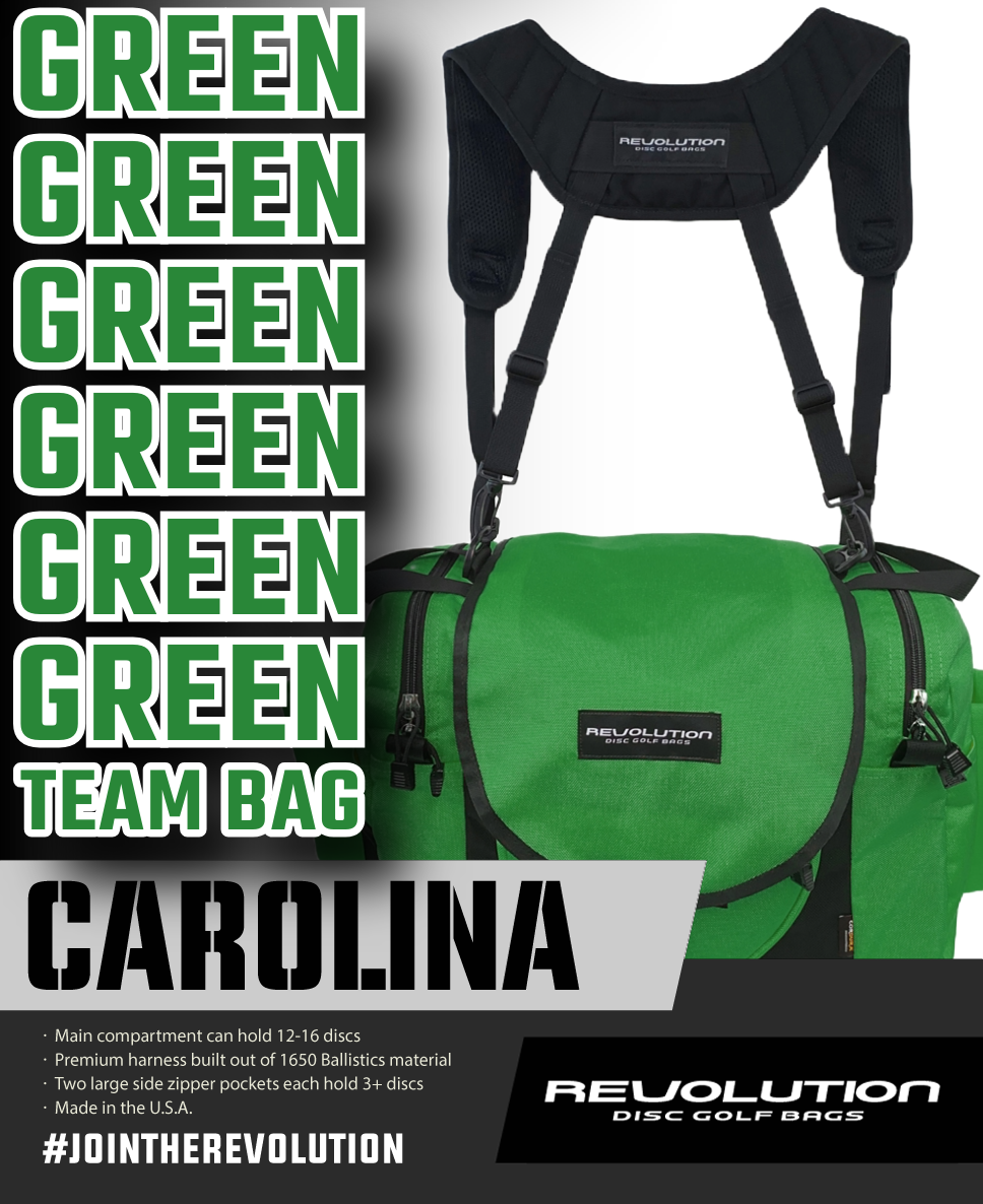 Gotta Go Gotta Throw Revolution Carolina Team V3 Disc Golf Bag - Forest