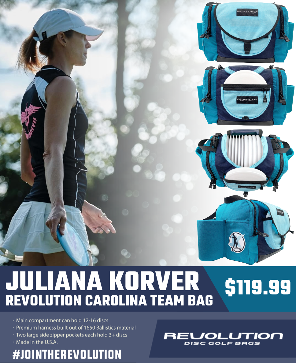 Gotta Go Gotta Throw Revolution Carolina Team Disc Golf Bag V2 - JULIANA KORVER
