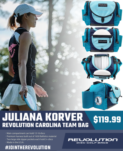 Gotta Go Gotta Throw Revolution Carolina Team Disc Golf Bag V2 - JULIANA KORVER