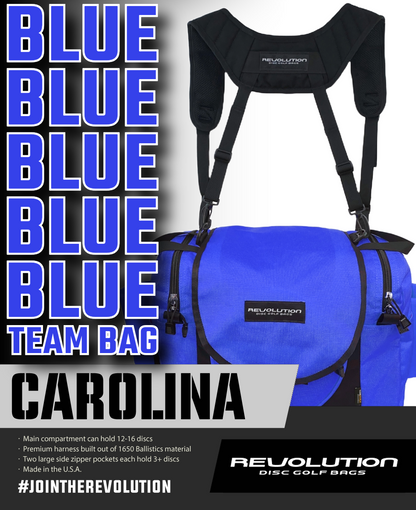 Gotta Go Gotta Throw Revolution Carolina Team V3 Disc Golf Bag - Sapphire