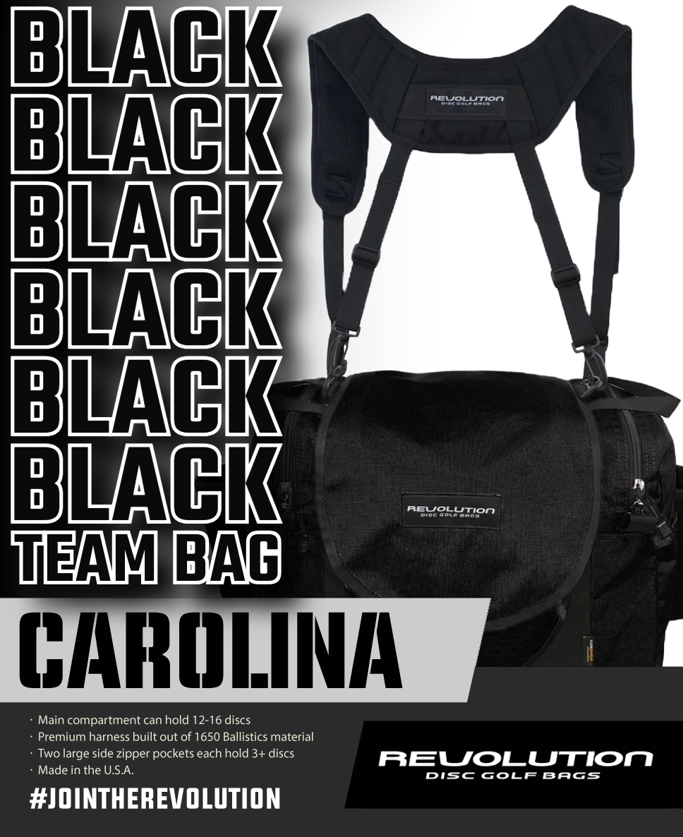 Gotta Go Gotta Throw Revolution Carolina Team V3 Disc Golf Bag - Onyx