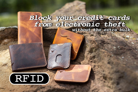 Bull Sheath Leather RFID Blocking Cards