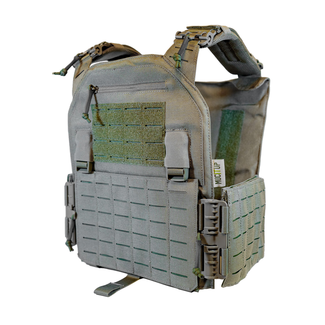 MUCITUP MUCTAC Plate Carrier 10x12 – 1050D Nylon – Quick Release – Laser Cut MOLLE – Texas
