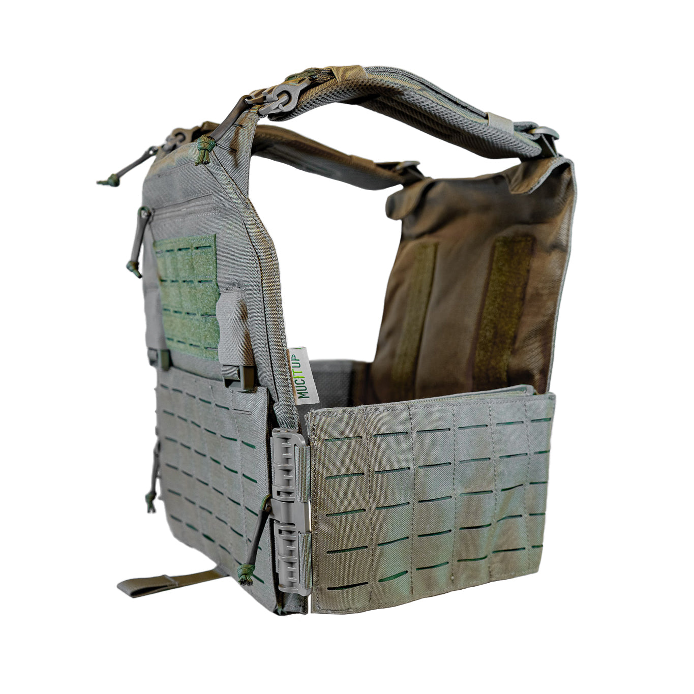MUCITUP MUCTAC Plate Carrier 10x12 – 1050D Nylon – Quick Release – Laser Cut MOLLE – Texas