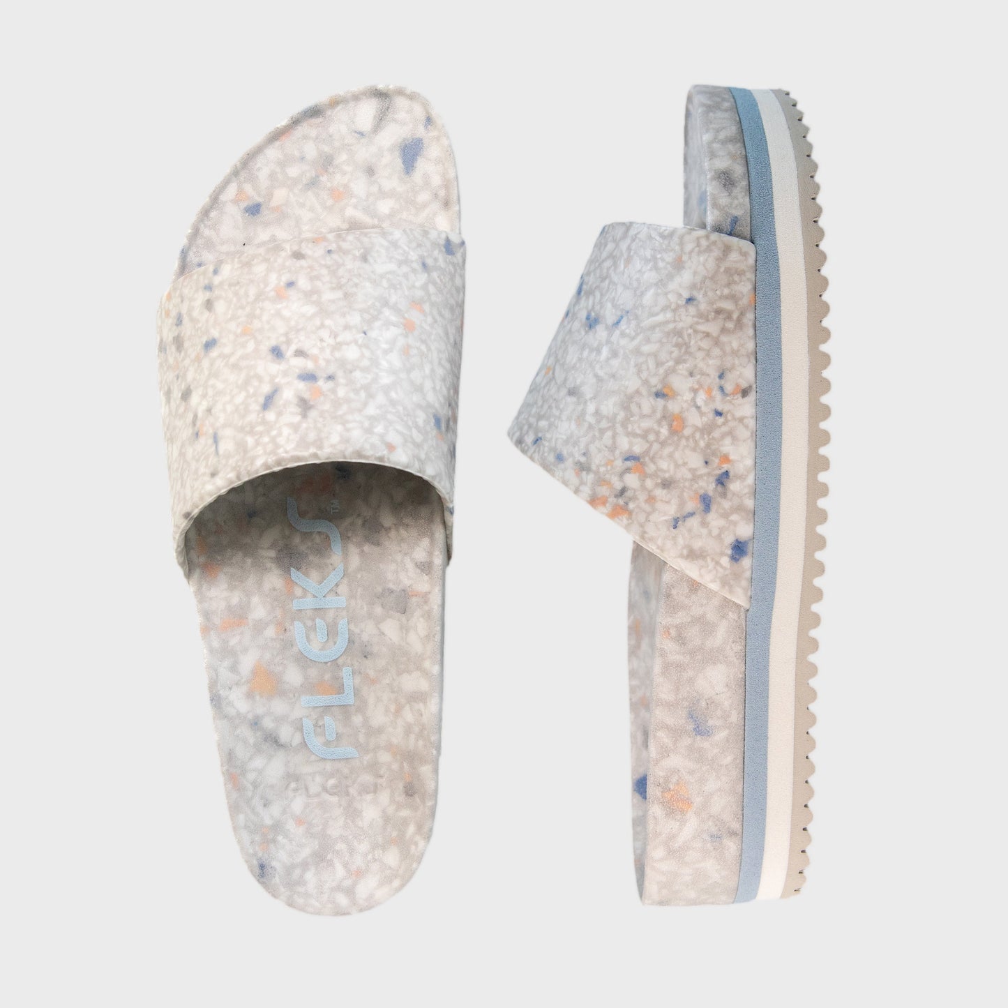 Fleks East Beach Slide Platform - Faded Denim