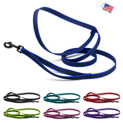 Dogline Rubber Infused Nylon Multifunctional Dog Leash for Walking and Running Hands Free