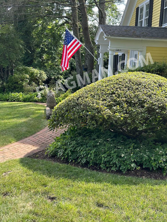 Flagman of America Aluminum Spinning Flagpole Kit w/ Flag & Adjustable Bracket