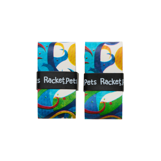 Racket Pets Overgrip Tape for Tennis Racquet - Sea Life - Blue (pack of 2)