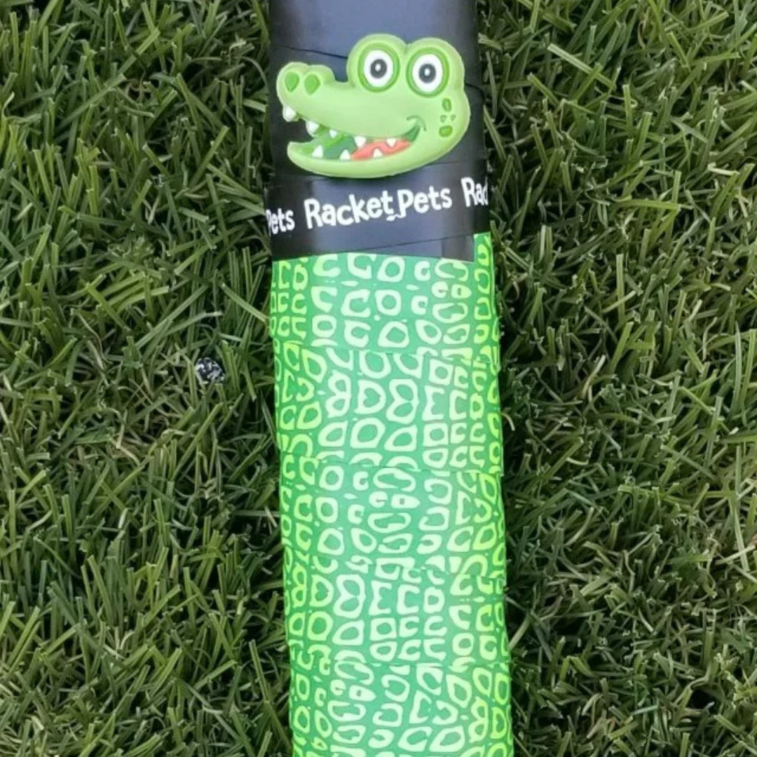 Racket Pets Overgrip Tape for Tennis Racket - Green Alligator (pack of 2)
