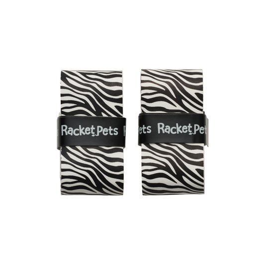 Racket Pets Overgrip Tape for Tennis Racket - Black/White Zebra (pack of 2)
