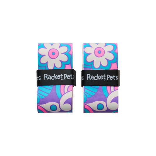 Racket Pets Overgrip Tape for Tennis Racket - Pink/Purple Unicorn (pack of 2)