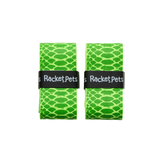 Racket Pets Overgrip Tape for Tennis Racket - Green Snake (pack of 2)