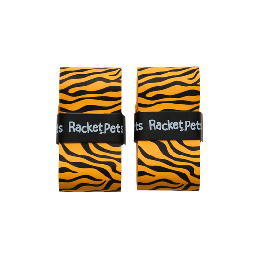 Racket Pets Overgrip Tape for Tennis Racket - Yellow Tiger (pack of 2)