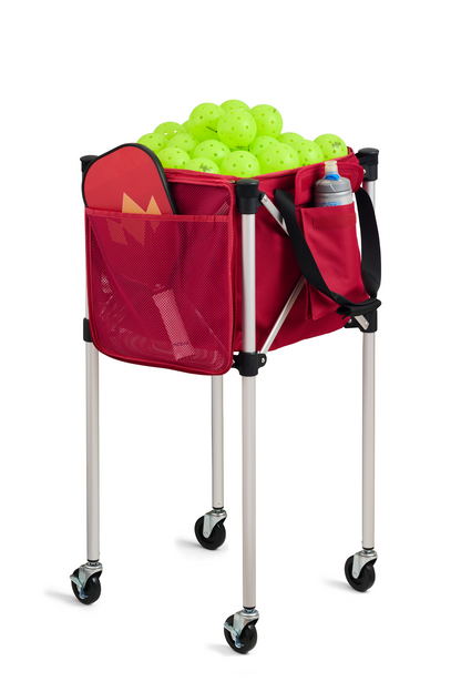 Racket Pets Ball Tote - Red Replacement Bag for Tennis and Pickleball Pro Teaching Cart