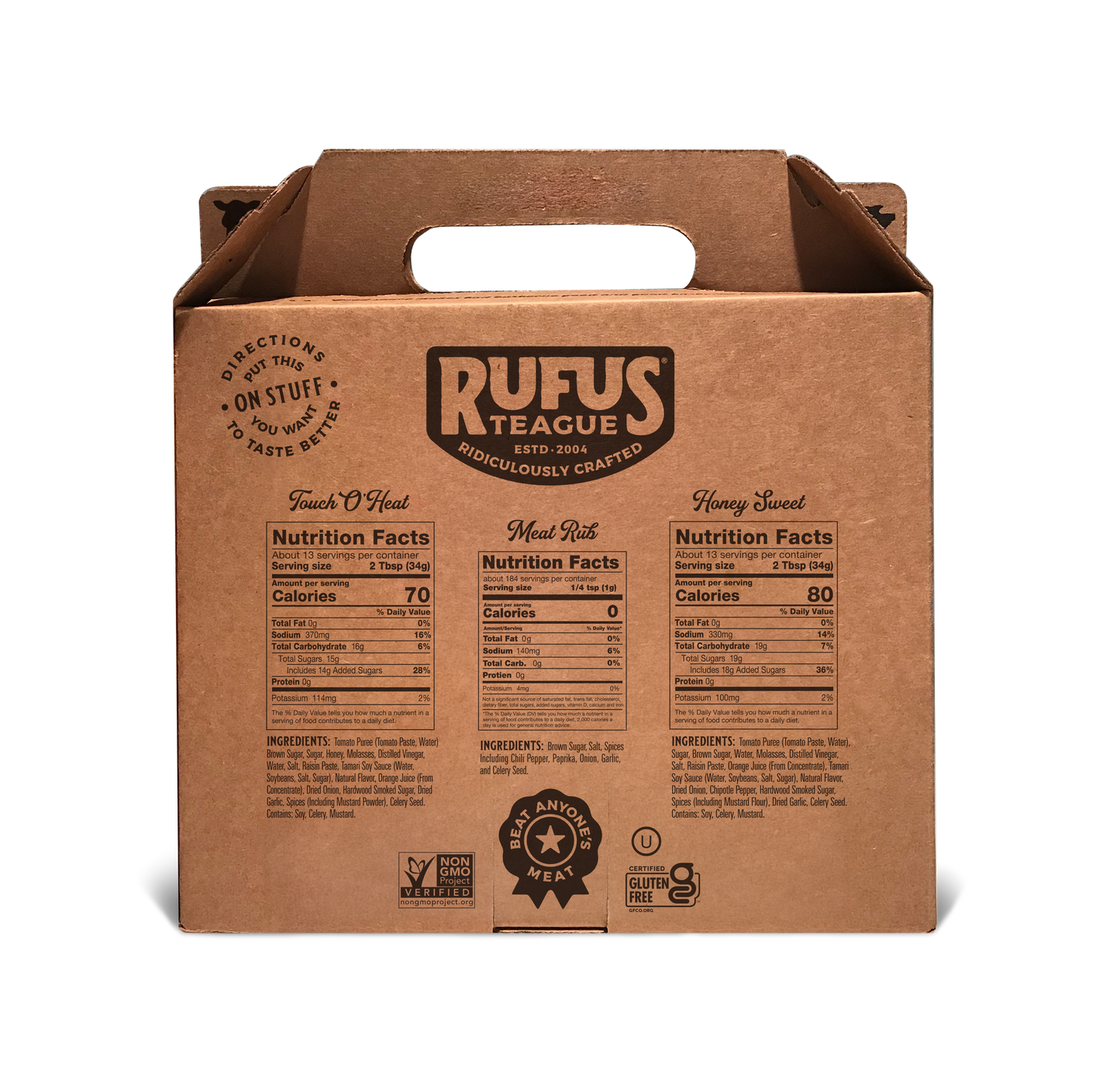 Rufus Teague 3 PACK GIFT TOTE