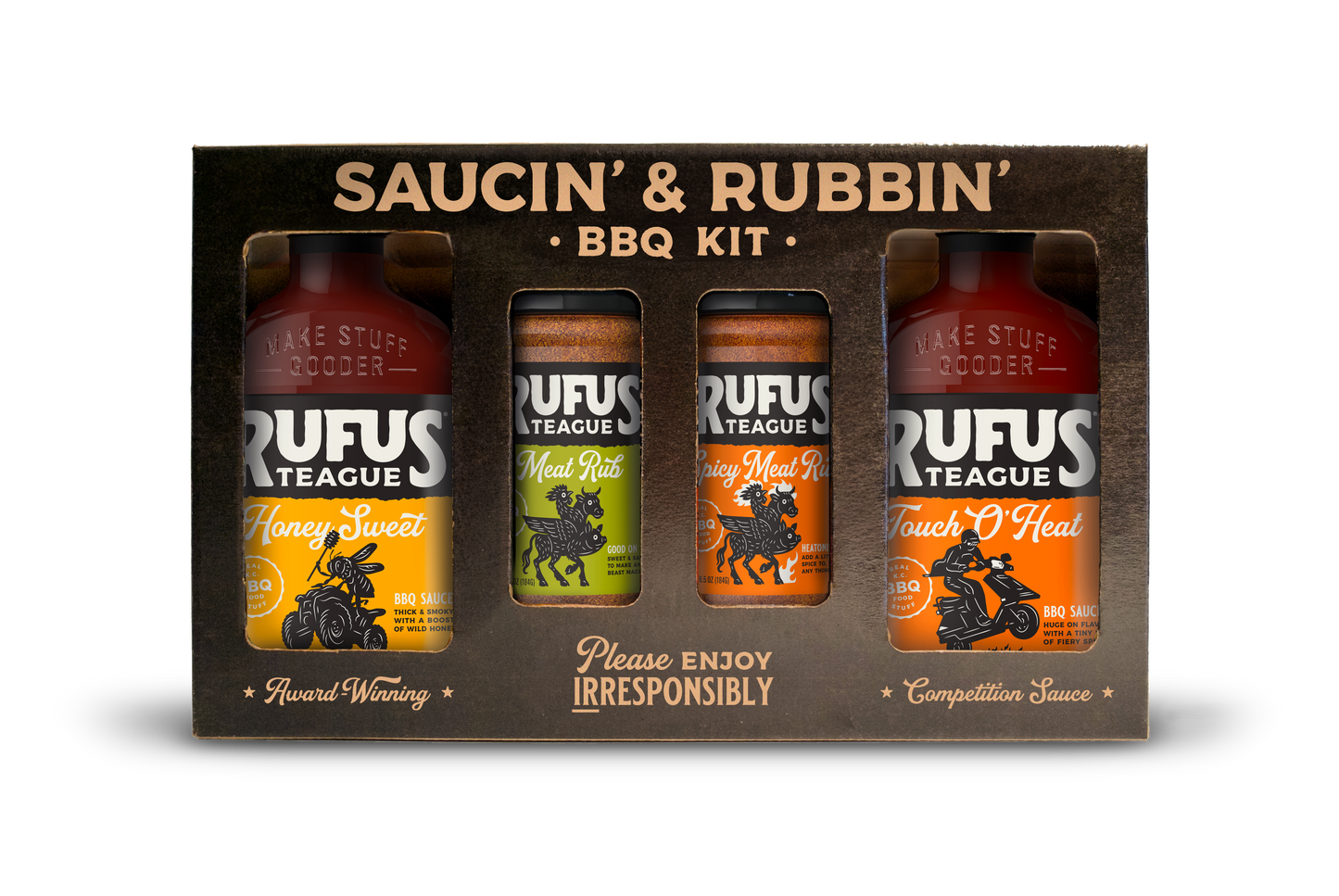 Rufus Teague SAUCIN' & RUBBIN' KIT (4 pack)