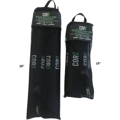 COR Surf Aero Roof Rack Pad with 10' Scratch-Resistant Tie Downs(Wide Aero Bars)