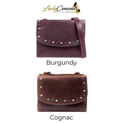 Concealed Carry Raelynn Buffalo Leather Crossbody RFID Organizer by Lady Conceal