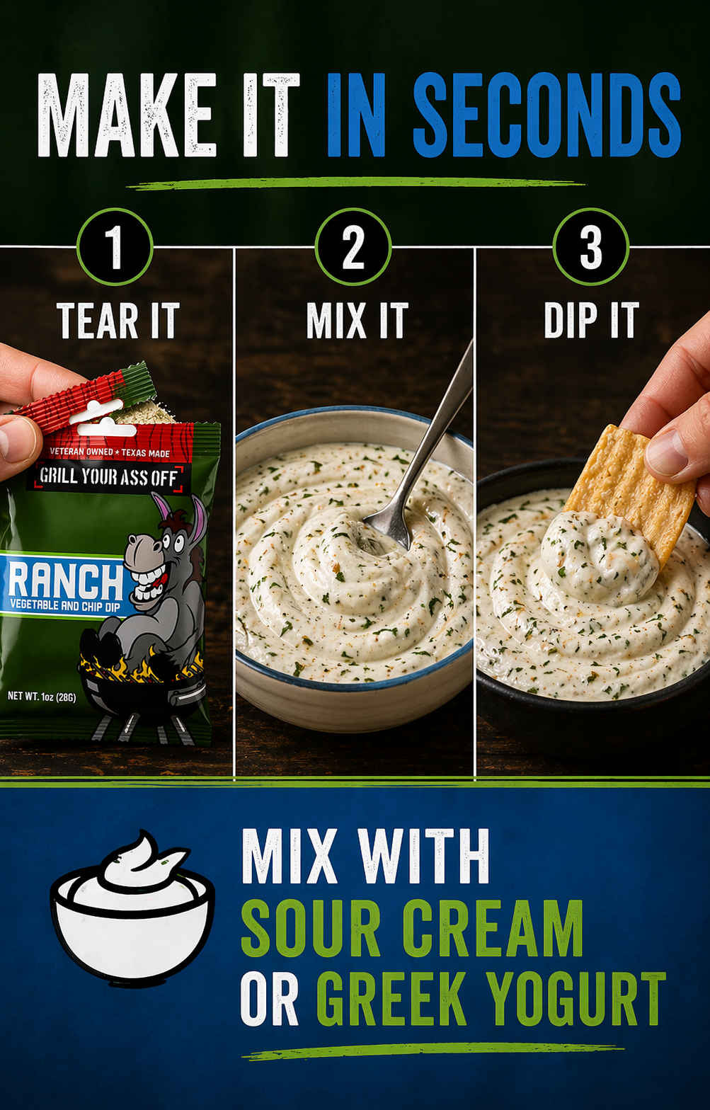 Grill Your Ass Off Ranch Dip