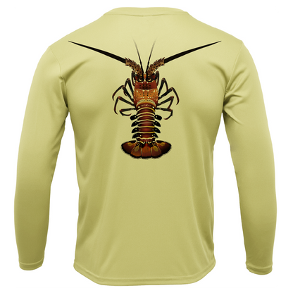 Saltwater Born Key West, FL Realistic Lobster Long Sleeve UPF 50+ Dry-Fit Shirt