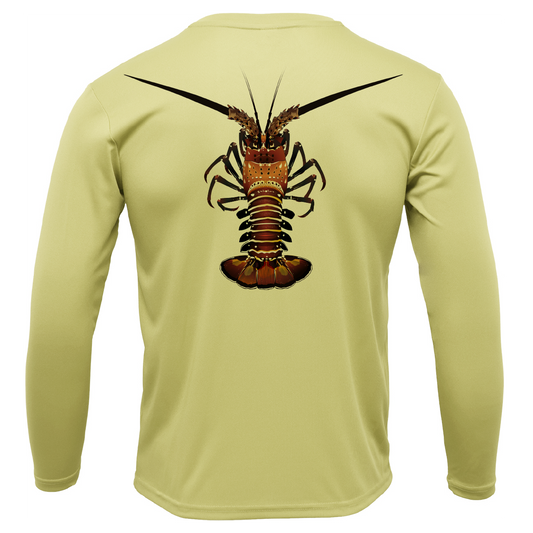 Saltwater Born Key West, FL Realistic Lobster Long Sleeve UPF 50+ Dry-Fit Shirt